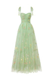 Charming Embroidery Floral Prom Dress Sweetheart Tulle Party HZ0307