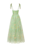 Charming Embroidery Floral Prom Dress Sweetheart Tulle Party HZ0307
