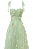 Charming Embroidery Floral Prom Dress Sweetheart Tulle Party HZ0307