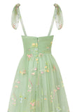 Charming Embroidery Floral Prom Dress Sweetheart Tulle Party HZ0307