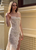 LaylaTailor Shop Fantasy White Lace Bridal Dresses Pearl Sexy Bodycon Wedding HZ0307