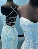 Light Blue Floral Sequin Homecoming Dresses Mini Party Gown, HZ0307