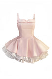 Light Pink A-line Homecoming Dresses Party Ball HZ0307