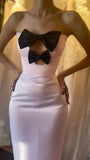 Light Pink Bodycon Homecoming Dresses Strapless Sexy Party Prom HZ0307