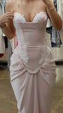 Light Pink Bodycon Prom Dresses Appliques Sweetheart Party Dress Senior Dance Outfits,Long Bridesmaid HZ0307