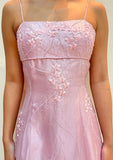 Light Blue Stars Sheath Long Prom Party Dress Spaghetti Straps Evening Formal HZ0307