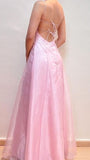 Light Blue Stars Sheath Long Prom Party Dress Spaghetti Straps Evening Formal HZ0307
