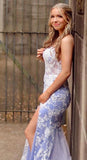 Lilac Mermaid Bodycon Lace Prom HZ0307