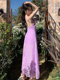 Lilac Ruffle Chiffon Prom Dress Birthday Party HZ0307