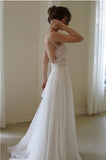Lovely Open Back White Tulle Wedding Dresses Floor Length Bridal HZ0307
