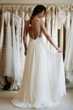 Lovely Open Back White Tulle Wedding Dresses Floor Length Bridal HZ0307