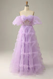 Lovely Tulle A-Line Prom Dress With Bubble Short HZ0307