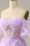 Lovely Tulle A-Line Prom Dress With Bubble Short HZ0307