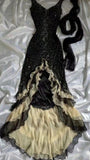 Luxury Beaded Mermaid Prom Dress, V-neck Ruffle Party HZ0307