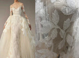 Luxury Floral Lace Mermaid Wedding Dress With Detachable HZ0307
