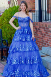 Luxury Lace Ruffles Prom Dress With HZ0307