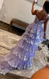 Luxury Lace Ruffles Prom Dress With HZ0307