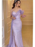 Luxury Mermaid Sequin Long Evening Prom Dresses, HZ0307