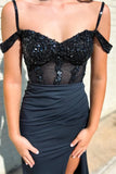 Off The Shoulder Sequin Mermaid Long Party Prom HZ0307