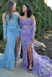 Sweetheart Mermaid Long Prom Dress With 3D HZ0307