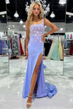 Lilac Mermaid Beaded Split Prom HZ0307
