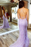Mermaid Tulle Appliques Lace Evening Prom HZ0307