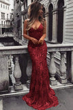 Mermaid Sequin Lace Prom Dresses Evening Party Dress With Lace Up HZ0307