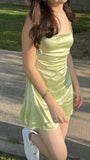 Mint Green A-line Homecoming Dresses Short Graduation Dress, HZ0307
