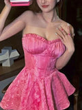 New Fashion Peach Pink Sleeveless Mini Homecoming HZ0307