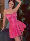 New Fashion Peach Pink Sleeveless Mini Homecoming HZ0307