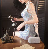 LTP1709,Mermaid Prom Dresses, Tassel Shoulder Evening Dresses, Bowknot Senior Prom HZ0307