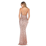 Rose Gold Sequin Mermaid Prom Dresses HZ0307