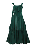 LTP1711,Fast Delivery Silk Satin Dark Green A-Line Prom Evening Dresses, Tea Length Homecoming HZ0307