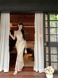 Fast Delivery Summer Holiday Chiffon Floral Party Evening Dress Soft Prom Gown, HZ0307