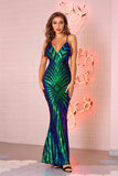 Rose Gold Sequin Mermaid Prom Dresses HZ0307