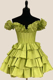 Off The Shoulder A-Line Homecoming Dresses, HZ0307