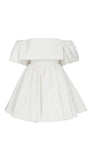Off The Shoulder Ivory Homecoming Dresses Satin Short Hoco Dress, HZ0307
