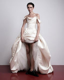 Off The Shoulder Ivory Wedding Dresses A-line Pleated Bridal HZ0307