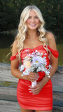 Off The Shoulder Pleated Bodycon Homecoming Dresses Custom Made Prom Dress, HZ0307