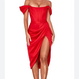Off The Shoulder Red Homecoming Dresses Sexy Mini Prom Dress, HZ0307