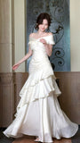 Off The Shoulder Ruffle Prom Dresses High Quality Mermaid Party Formal HZ0307