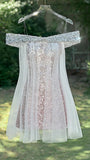 Off The Shoulder Sequin Tight Homecoming Dresses With Tulle Cover, HZ0307