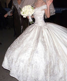 Off The Shoulder White Beaded Wedding HZ0307