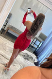 Off The Shoulder Homecoming Dresses Lace Bodycon Graduation Dress, HZ0307