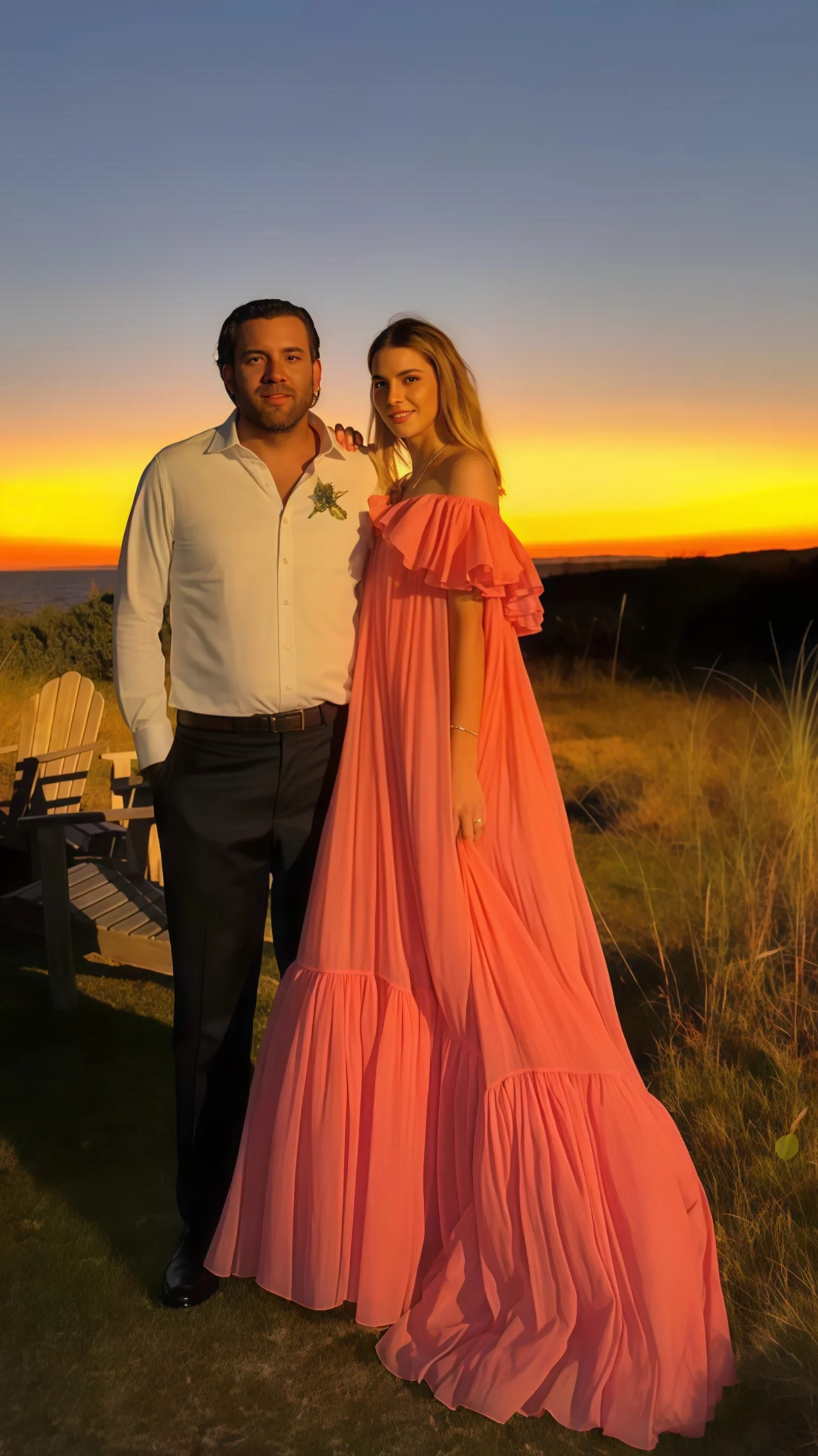 Off The Shoulder Pink Chiffon Party Dress, Puffy Senior Prom Dress, HZ0307