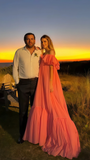Off The Shoulder Pink Chiffon Party Dress, Puffy Senior Prom Dress, HZ0307