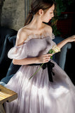 Off the Shoulder Red Long Formal HZ0307