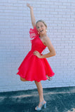 One Shoulder A-Line Organza Homecoming Dresses, HZ0307