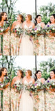 One Shoulder Floral Bridesmaid Dress, HZ0307