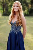 Glitter Spaghetti Straps A-Line Prom HZ0307